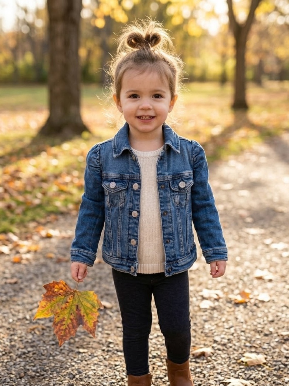 GAP Girls Blue Denim Jacket with Button Front